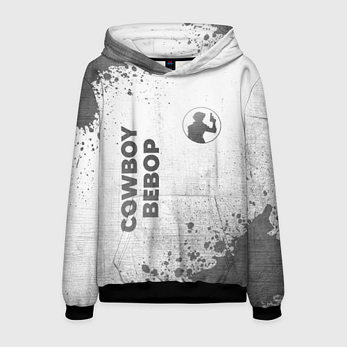 Мужская толстовка Cowboy Bebop - white gradient вертикально / 3D-Черный – фото 1
