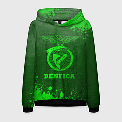 Толстовка-худи мужская Benfica - green gradient, цвет: 3D-черный