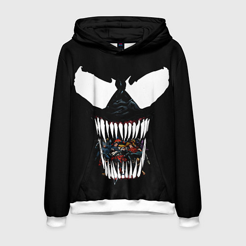 Мужская толстовка Веном жрет / 3D-Белый – фото 1