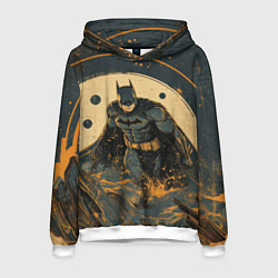 Толстовка-худи мужская Бэтмен крадется, цвет: 3D-белый