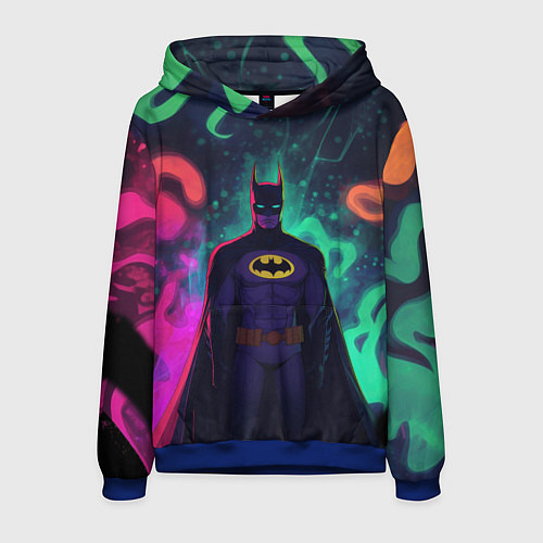 Мужская толстовка Бэтмен красочное небо / 3D-Синий – фото 1