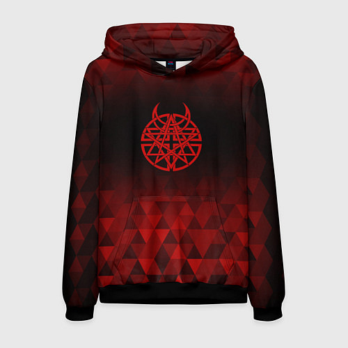 Мужская толстовка Disturbed red poly / 3D-Черный – фото 1