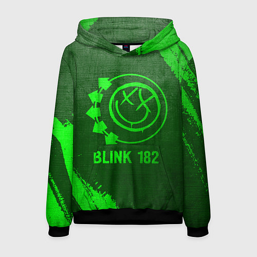 Мужская толстовка Blink 182 - green gradient / 3D-Черный – фото 1