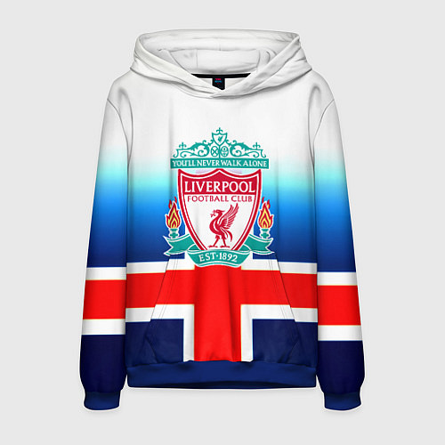 Мужская толстовка Liverpool Англия / 3D-Синий – фото 1