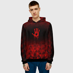 Толстовка-худи мужская Death Stranding red poly, цвет: 3D-черный — фото 2