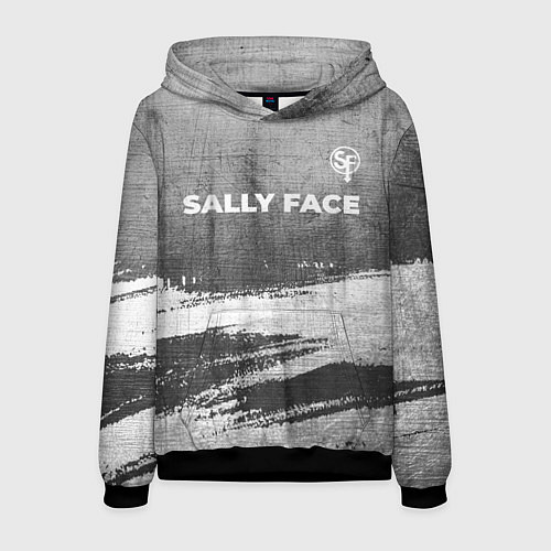 Мужская толстовка Sally Face - grey gradient посередине / 3D-Черный – фото 1