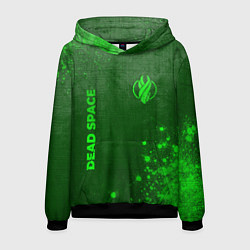 Толстовка-худи мужская Dead Space - green gradient вертикально, цвет: 3D-черный