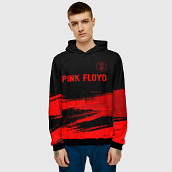 Толстовка-худи мужская Pink Floyd - red gradient посередине, цвет: 3D-черный — фото 2