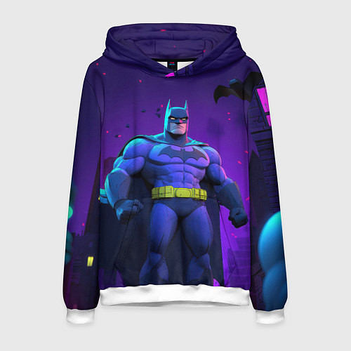 Мужская толстовка Бэтмен объемная модель / 3D-Белый – фото 1