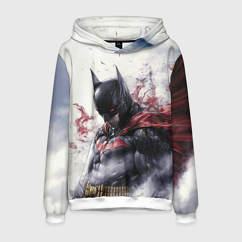 Мужская толстовка Бэтмен в тумане / 3D-Белый – фото 1