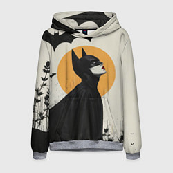 Толстовка-худи мужская Девушка Бэтмен, цвет: 3D-меланж