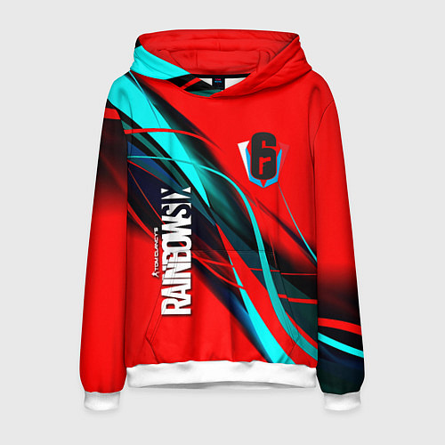 Мужская толстовка Rainbow six геометрия полосы / 3D-Белый – фото 1