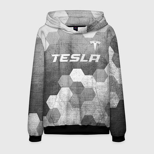 Мужская толстовка Tesla - grey gradient посередине / 3D-Черный – фото 1