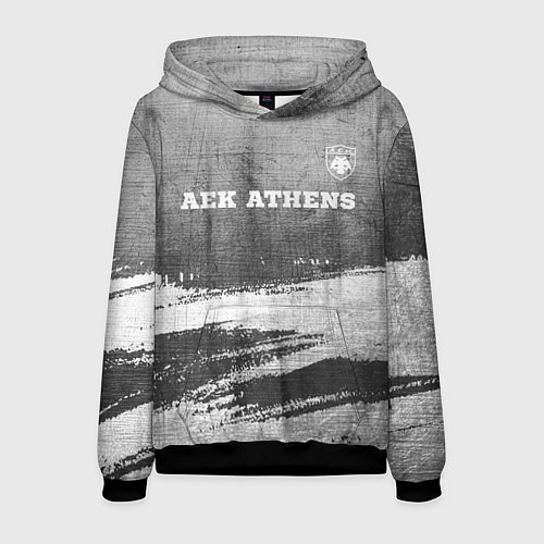 Мужская толстовка AEK Athens - grey gradient посередине / 3D-Черный – фото 1
