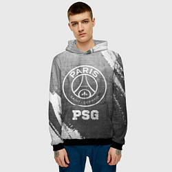 Толстовка-худи мужская PSG - grey gradient, цвет: 3D-черный — фото 2