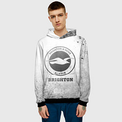 Толстовка-худи мужская Brighton - white gradient, цвет: 3D-черный — фото 2