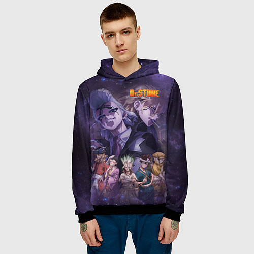 Мужская толстовка Доктор Камень / 3D-Черный – фото 3