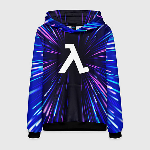 Мужская толстовка Half-Life neon energy / 3D-Черный – фото 1