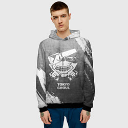 Толстовка-худи мужская Tokyo Ghoul - grey gradient, цвет: 3D-черный — фото 2