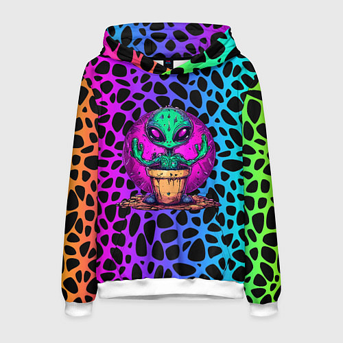 Мужская толстовка Кактус инопланетянин / 3D-Белый – фото 1