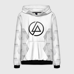 Толстовка-худи мужская Linkin Park white poly, цвет: 3D-черный