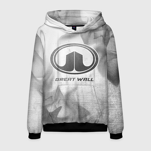 Мужская толстовка Great Wall - white gradient / 3D-Черный – фото 1
