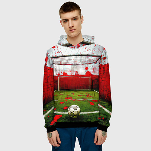 Мужская толстовка Мини-футбол / 3D-Черный – фото 3