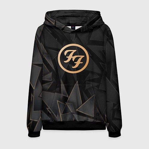 Мужская толстовка Foo Fighters golden poly / 3D-Черный – фото 1