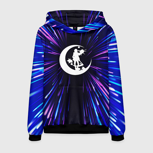 Мужская толстовка Angels of Death neon energy / 3D-Черный – фото 1