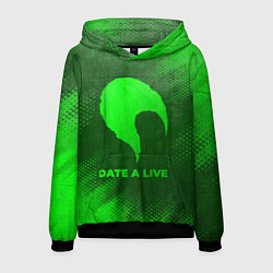 Толстовка-худи мужская Date A Live - green gradient, цвет: 3D-черный