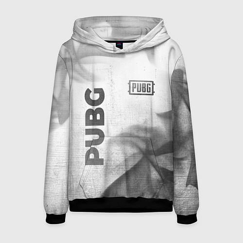 Мужская толстовка PUBG - white gradient вертикально / 3D-Черный – фото 1