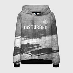 Толстовка-худи мужская Disturbed - grey gradient посередине, цвет: 3D-черный