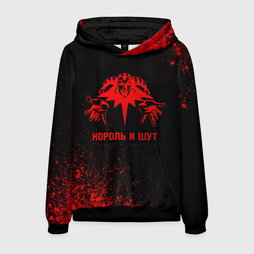 Мужская толстовка Король и Шут - red gradient / 3D-Черный – фото 1