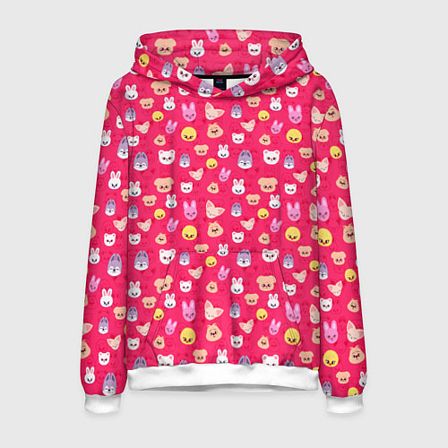 Мужская толстовка Skzoo pattern pink / 3D-Белый – фото 1