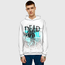 Толстовка-худи мужская Dead by april краски, цвет: 3D-белый — фото 2