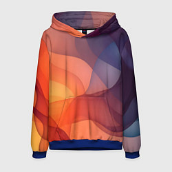 Толстовка-худи мужская Летящая вуаль, цвет: 3D-синий