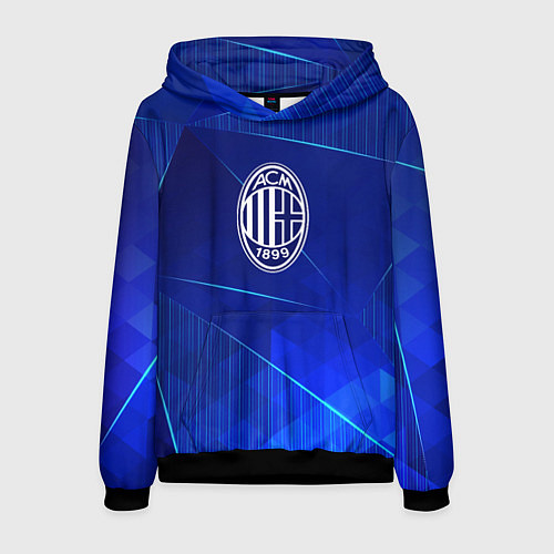 Мужская толстовка AC Milan blue poly / 3D-Черный – фото 1
