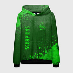 Мужская толстовка Scorpions - green gradient вертикально