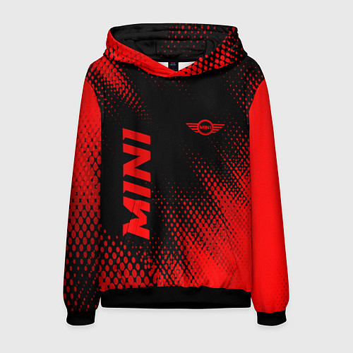 Мужская толстовка Mini - red gradient вертикально / 3D-Черный – фото 1
