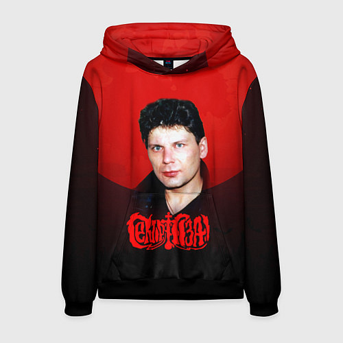 Мужская толстовка Юрий Клинских красная луна / 3D-Черный – фото 1