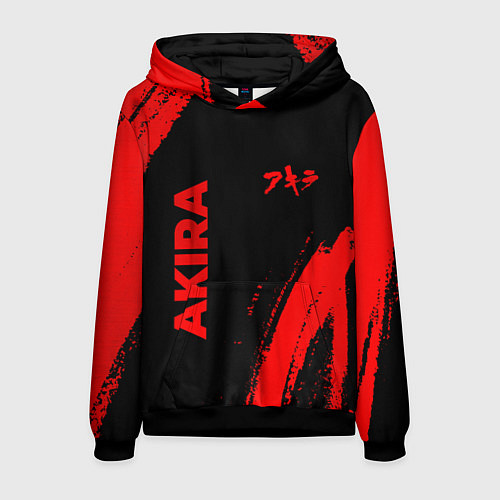 Мужская толстовка Akira - red gradient вертикально / 3D-Черный – фото 1