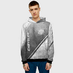 Толстовка-худи мужская Chrysler - grey gradient вертикально, цвет: 3D-черный — фото 2