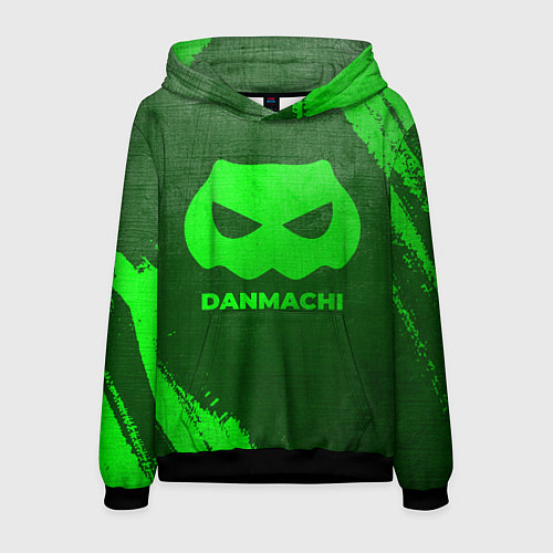Мужская толстовка DanMachi - green gradient / 3D-Черный – фото 1