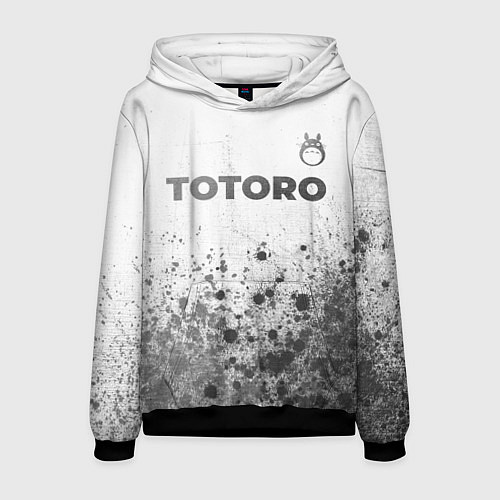 Мужская толстовка Totoro - white gradient посередине / 3D-Черный – фото 1