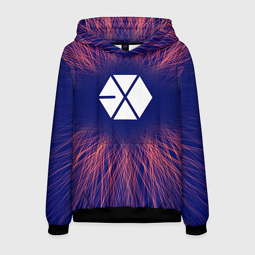Мужская толстовка Exo red energy / 3D-Черный – фото 1