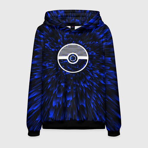 Мужская толстовка Pokemon blue energy / 3D-Черный – фото 1
