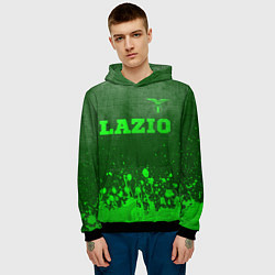Толстовка-худи мужская Lazio - green gradient посередине, цвет: 3D-черный — фото 2
