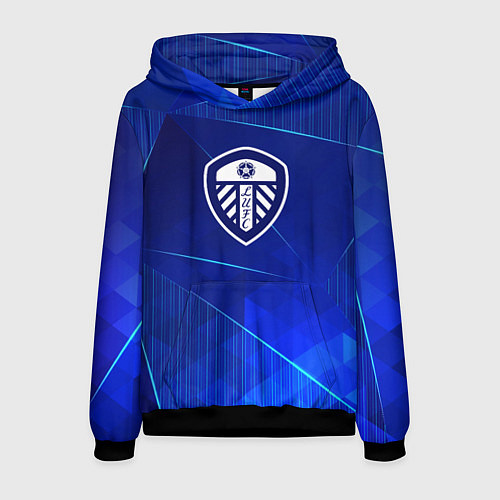 Мужская толстовка Leeds United blue poly / 3D-Черный – фото 1