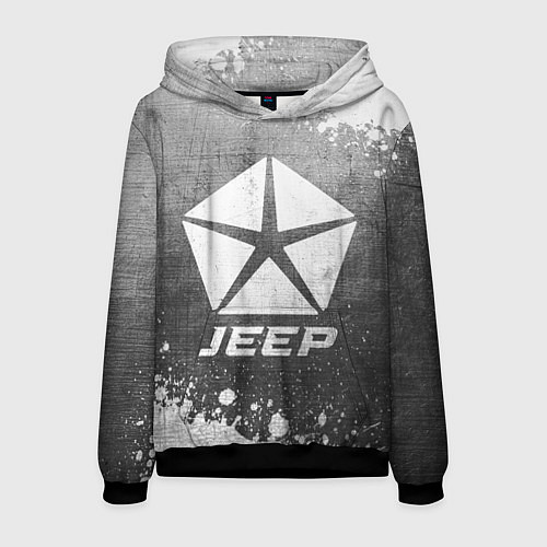 Мужская толстовка Jeep - grey gradient / 3D-Черный – фото 1