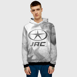 Толстовка-худи мужская JAC - white gradient, цвет: 3D-черный — фото 2